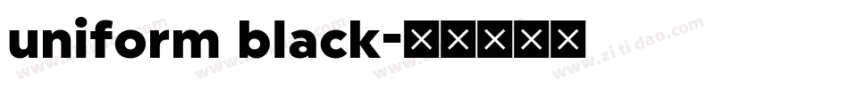 uniform black字体转换